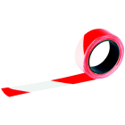 Catu - Ruban de signalisation pour chantier 50mm x 100m rouge et blanc.