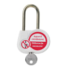 Catu - Cadenas blanc anse 50mm diamètre 6mm clé aléatoire.