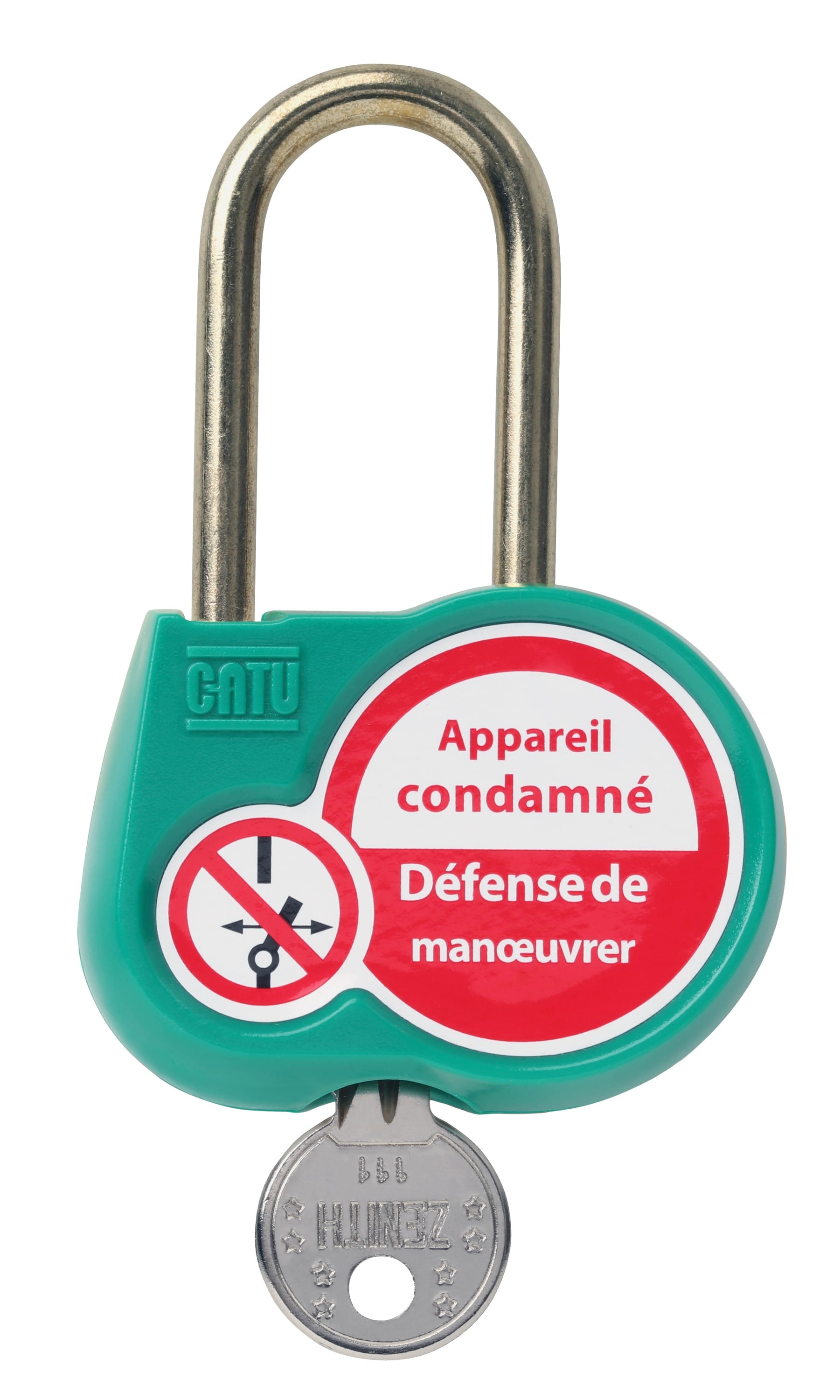 Catu - Cadenas vert anse 50mm diamètre 6mm clé aléatoire.