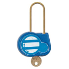 Catu - Cadenas bleu anse 50mm diamètre 4mm clé aléatoire -"Appareil condamné".