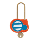 Catu - Cadenas orange anse 50mm diamètre 4mm clé aléatoire -"Appareil condamné".