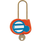 Catu - Cadenas orange anse 50mm diamètre 4mm clé aléatoire -"Appareil condamné".