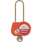 Catu - Cadenas orange anse 70mm diamètre 4mm clé aléatoire -"Appareil condamné".