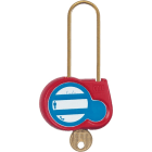 Catu - Cadenas rouge anse 70mm diamètre 4mm clé aléatoire -"Appareil condamné".