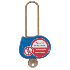 Catu - Cadenas bleu anse 70mm diamètre 4mm clé à définir export.