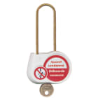 Catu - Cadenas blanc anse 70mm diamètre 4mm clé à définir export.