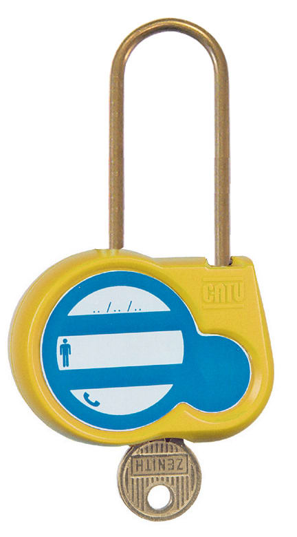 Catu - cadenas export jaune 50mm d.4mm clé identique 111