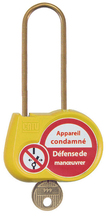 Catu - cadenas jaune 70mm d.4mm clé identique 111