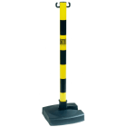 Catu - Balise de signalisation support de chaine pliante jaune et noire