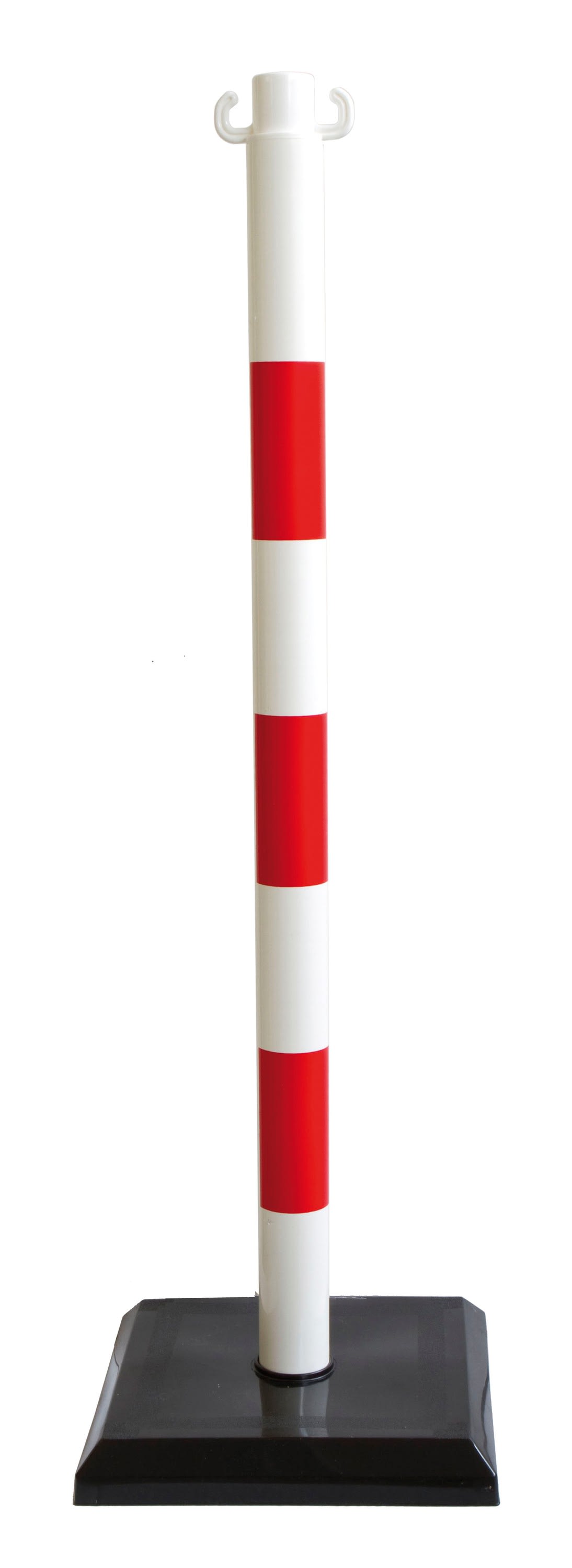 Catu - Balise PVC de signalisation "SUPPORT DE CHAINE" socle lestée rouge et blanc.