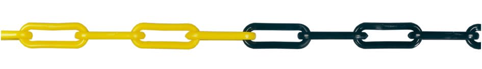 Catu - Chaîne de délimitation plastique 5m jaune/noir.