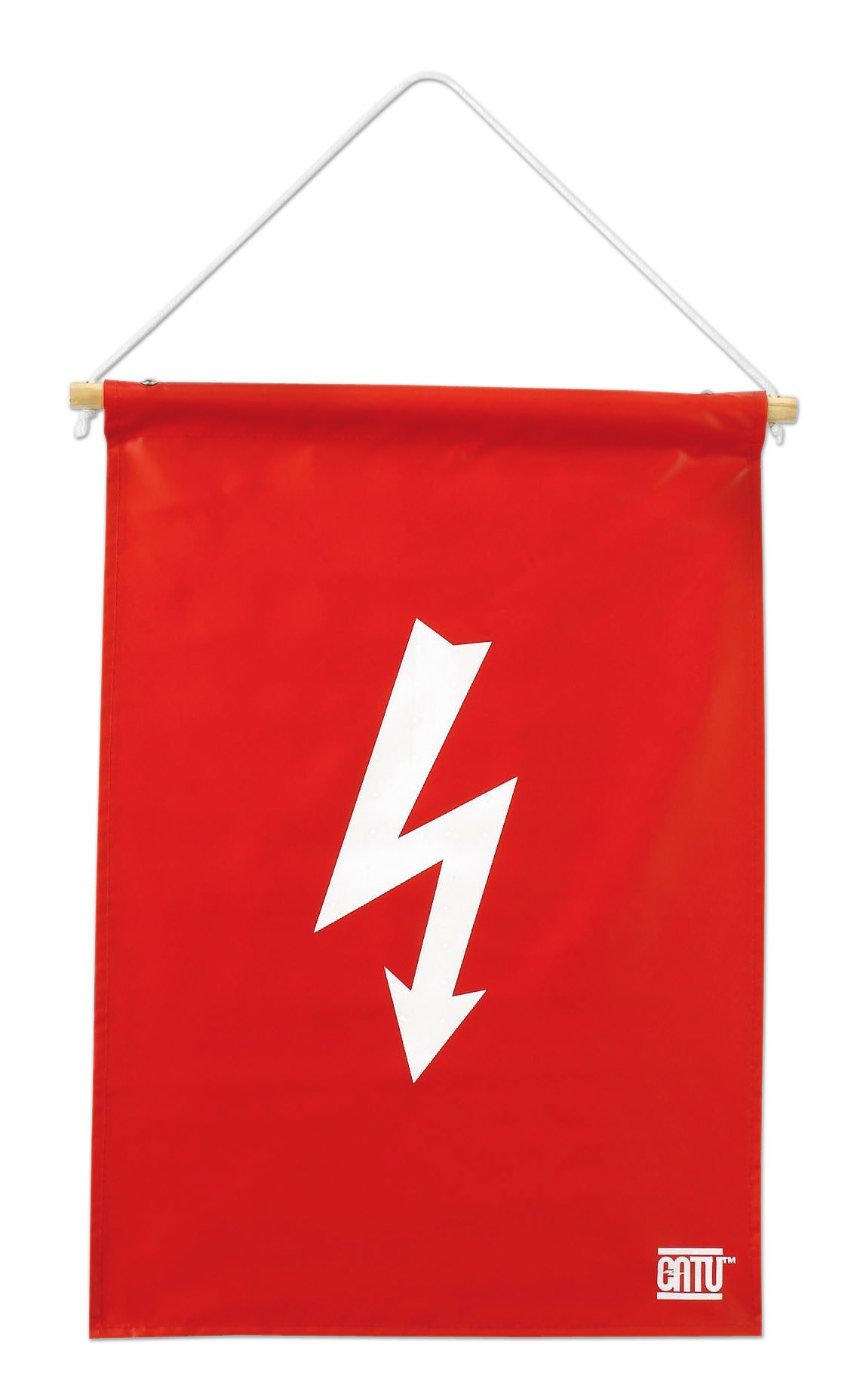 Catu - Fanion de signalisation rectangulaire de danger electrique pictogramme ECLAIR.