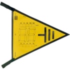 Catu - Fanion de signalisation triangulaire « Grounding » avec velcro et ?illets.