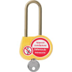 Catu - Cadenas jaune anse 70mm diamètre 6mm clé aléatoire.