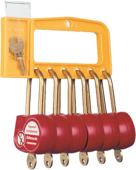 Catu - Poignée 6 cadenas 50mm diamètre 6mm clé identique 555.