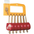 Catu - Poignée 6 cadenas 50mm diamètre 6mm clé identique 111.