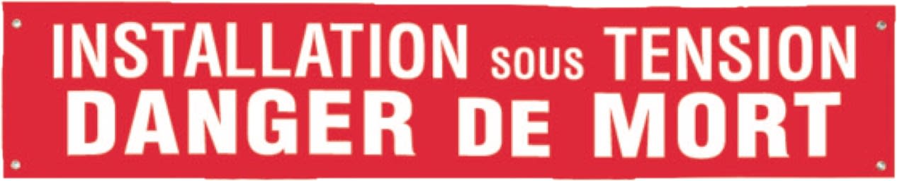 Catu - Banderole "Installation sous tension" 1 x 0,2m.