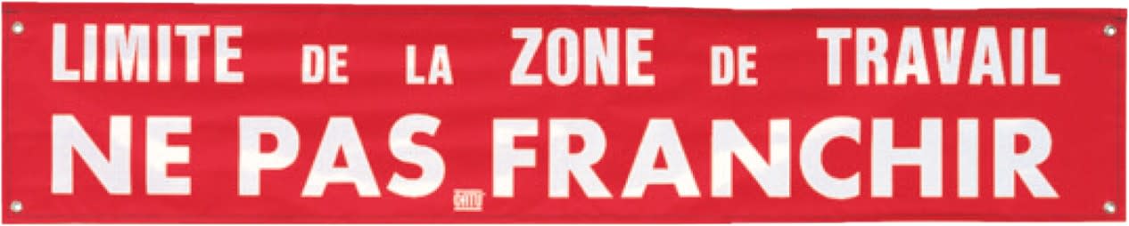 Catu - Banderole "Limite de la zone de Travail".