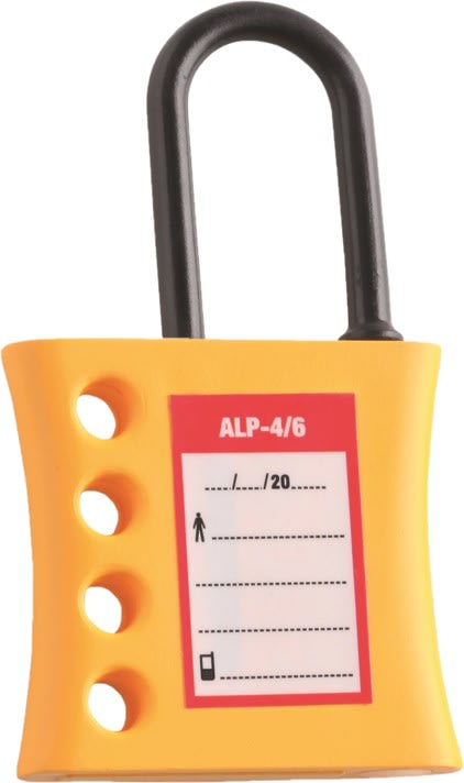 Catu - Condamnateur multiple plastique 4 trous, anse rigide Ø 6 mm. 108 x 62 x 12 mm.