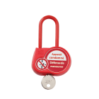 Catu - Cadenas de condamnation rouge, anse isolée H50mm. Export