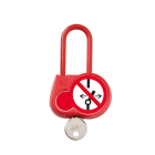 Catu - Cadenas de condamnation rouge, anse isolée H50 mm, clé al. "def. manoeuvrer"