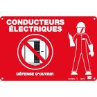 Catu - Affiche Alumétal de signalisation "Défense d'ouvrir".