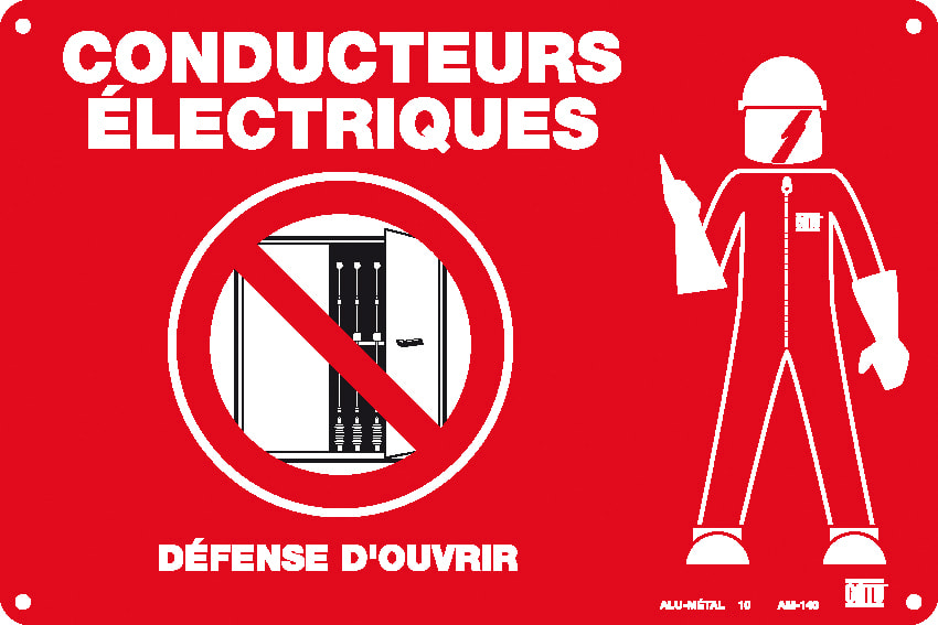 Catu - Affiche Alumétal de signalisation "Défense d'ouvrir".