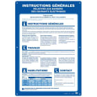 Catu - Affiche "Instructions générales relatives aux dangers des courants électriques".