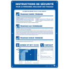 Catu - Affiche Alumetal "INSTRUCTIONS DE SECURITÉ" 500 x 350mm.