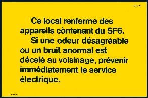 Catu - Affiche Alumétal SF6. Aluminium. 350 x 250 mm.