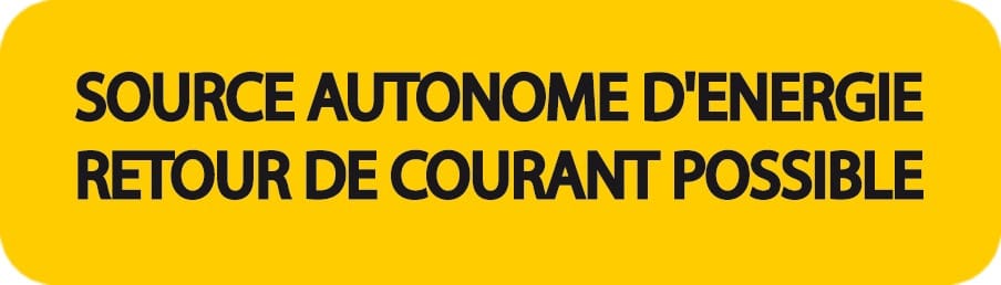 Catu - Affiche Alumétal d'avertissement"SOURCE...COURANTPOSSIBLE".