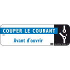 Catu - Affiche Alumétal d'avertissement "COUPER LE COURANT".
