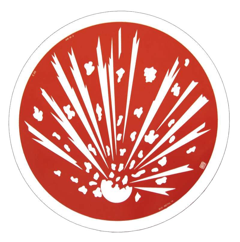 Catu - Macaron alumétal d'avertissement "DANGER EXPLOSION".