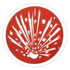 Catu - Macaron alumétal d'avertissement "DANGER EXPLOSION".