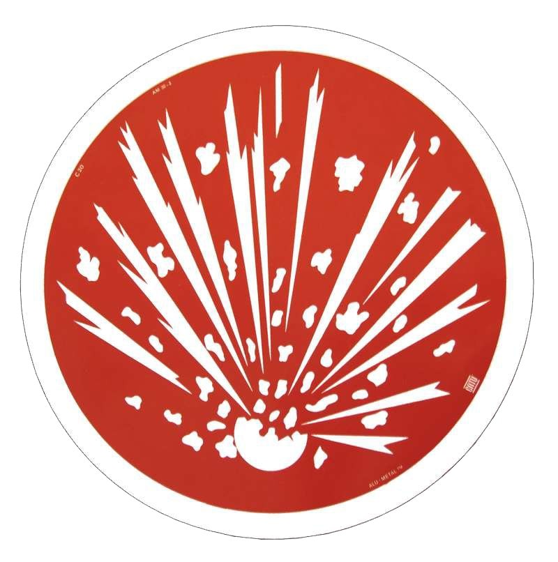 Catu - Macaron alumétal d'avertissement "DANGER EXPLOSION".