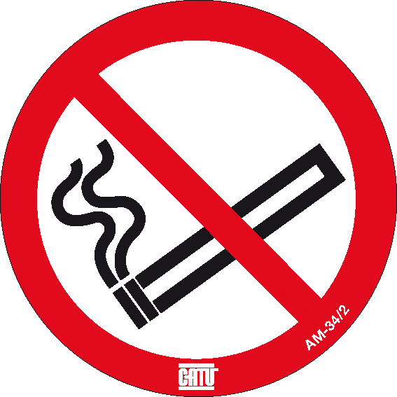 Catu - disque alu interdiction de fumer 200mm