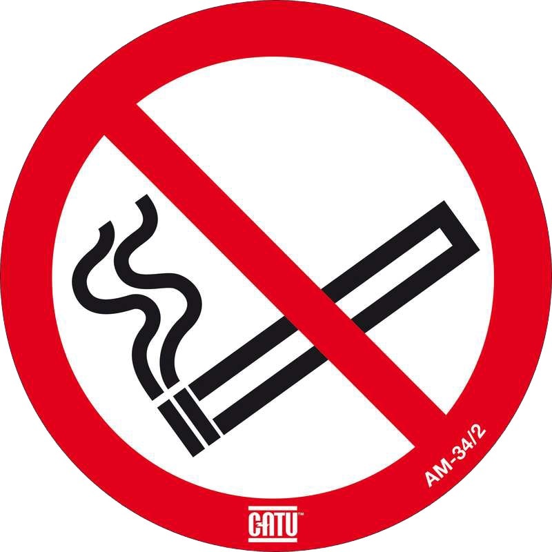 Catu - Macaron alumétal d'avertissement "INTERDICTION DE FUMER".
