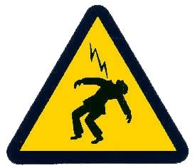 Catu - Affiche Alumétal d'avertissement "HOMME FOUDROYÉ" 200 mm.