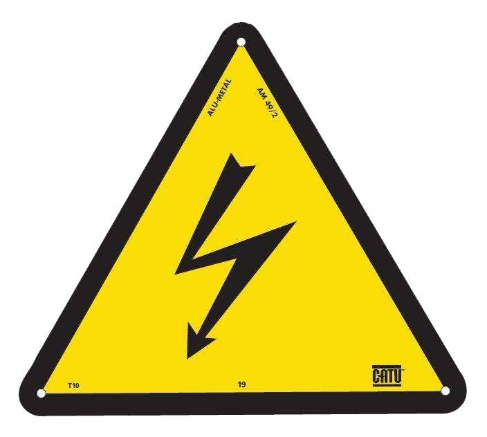 Catu - Affiche Alumétal de signalisation "ÉCLAIR" 200 mm.