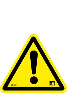 Catu - Pancarte de signalisation d?avertissement de DANGER triangle 100 mm.