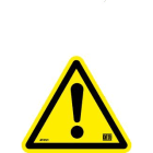 Catu - Pancarte de signalisation d?avertissement de DANGER triangle 100 mm.