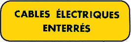 Catu - Plaque alumétal de signalisation "CABLES ÉLECTRIQUES ENTERRÉS" 200 x 60 mm.