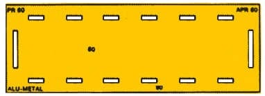 Catu - Plaque alumétal d'identification "IACM" 4 caractères 125 x 60 mm.