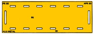 Catu - Plaque alumétal d'identification "IACM" 4 caractères 125 x 60 mm.