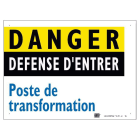 Catu - Affiche Alumétal "DANGER POSTE DE TRANSFORMATION".