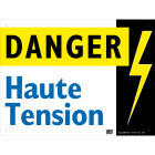 Catu - Affiche Alumétal de signalisation "DANGER HAUTE TENSION" 100 x 75 mm.