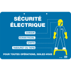 Catu - Plaque PVC de signalisation "ISOLEZ-VOUS", dimension 300 x 200 mm.