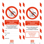 Catu - Affichette PVC de signalisation "CONDAMNATION BT", dimensions 170 x 75 mm.