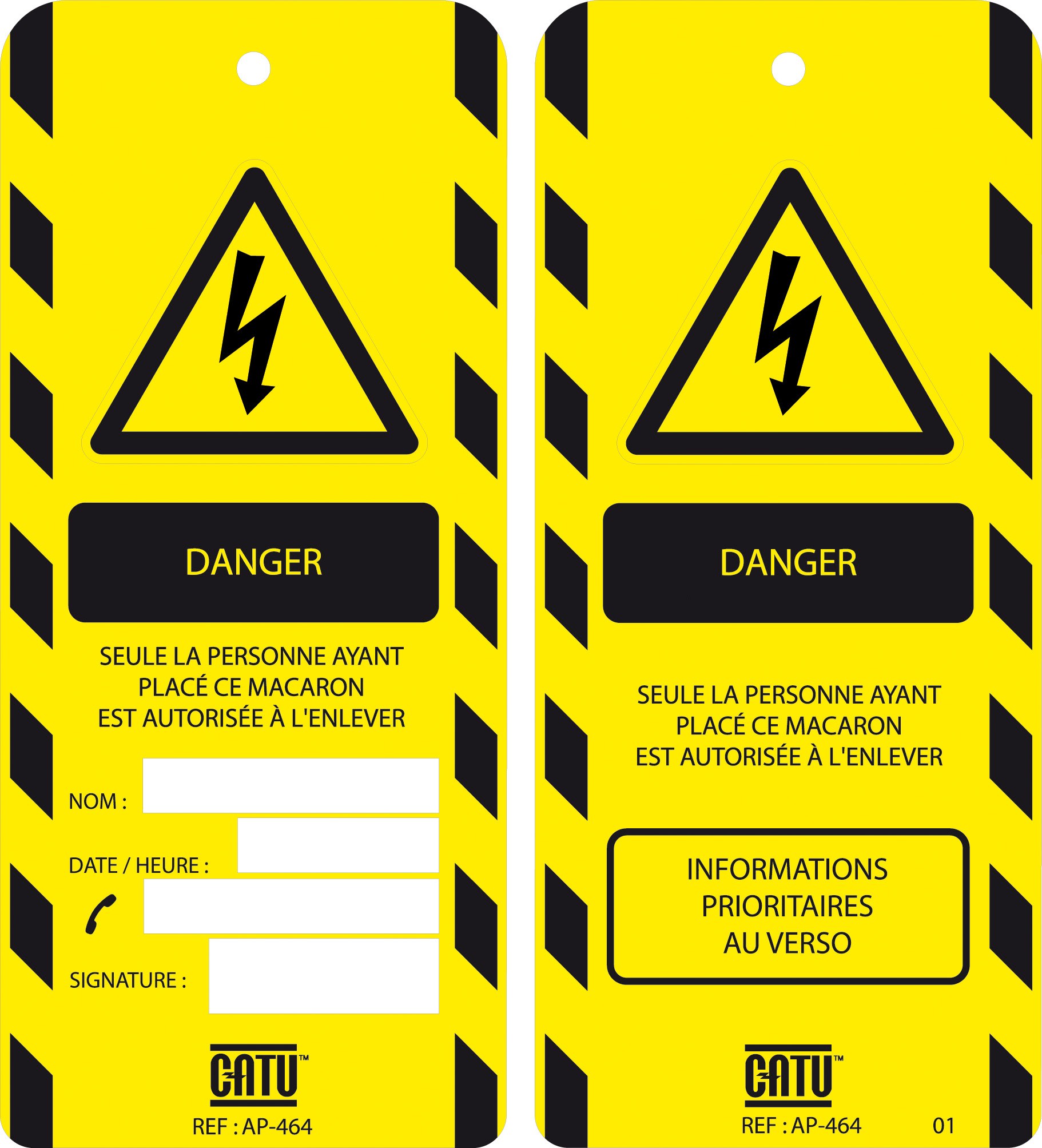 Catu - Lot de 10 affiches de consignation «DANGER».