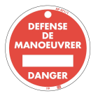 Catu - Macaron PVC de signalisation "DANGER" Ø 100 mm.